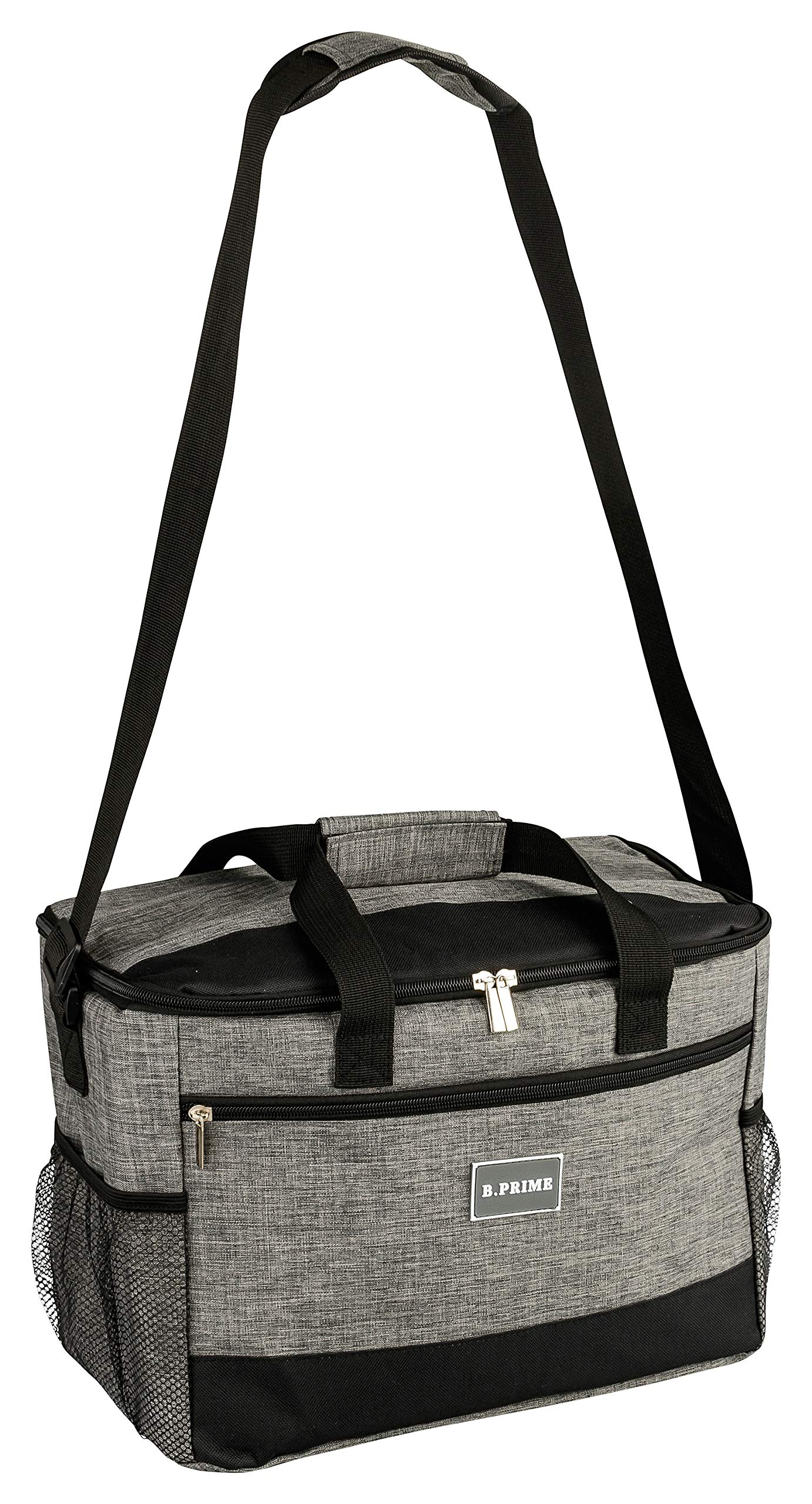 B.PRIME Borsa Termica 20L Classic - 36 x 26 x 22 cm - Borsa Isolante I Borsa Termica I Borsa da Picnic I Borsa frigo I Borsa da Campeggio I Picnic I Outdoor I Viaggi I Acquisti I Auto I Sport