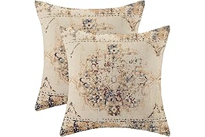 Decorative Farmhouse Rustic Linen Throw Pillow Covers Set(Pillow Covers Only)