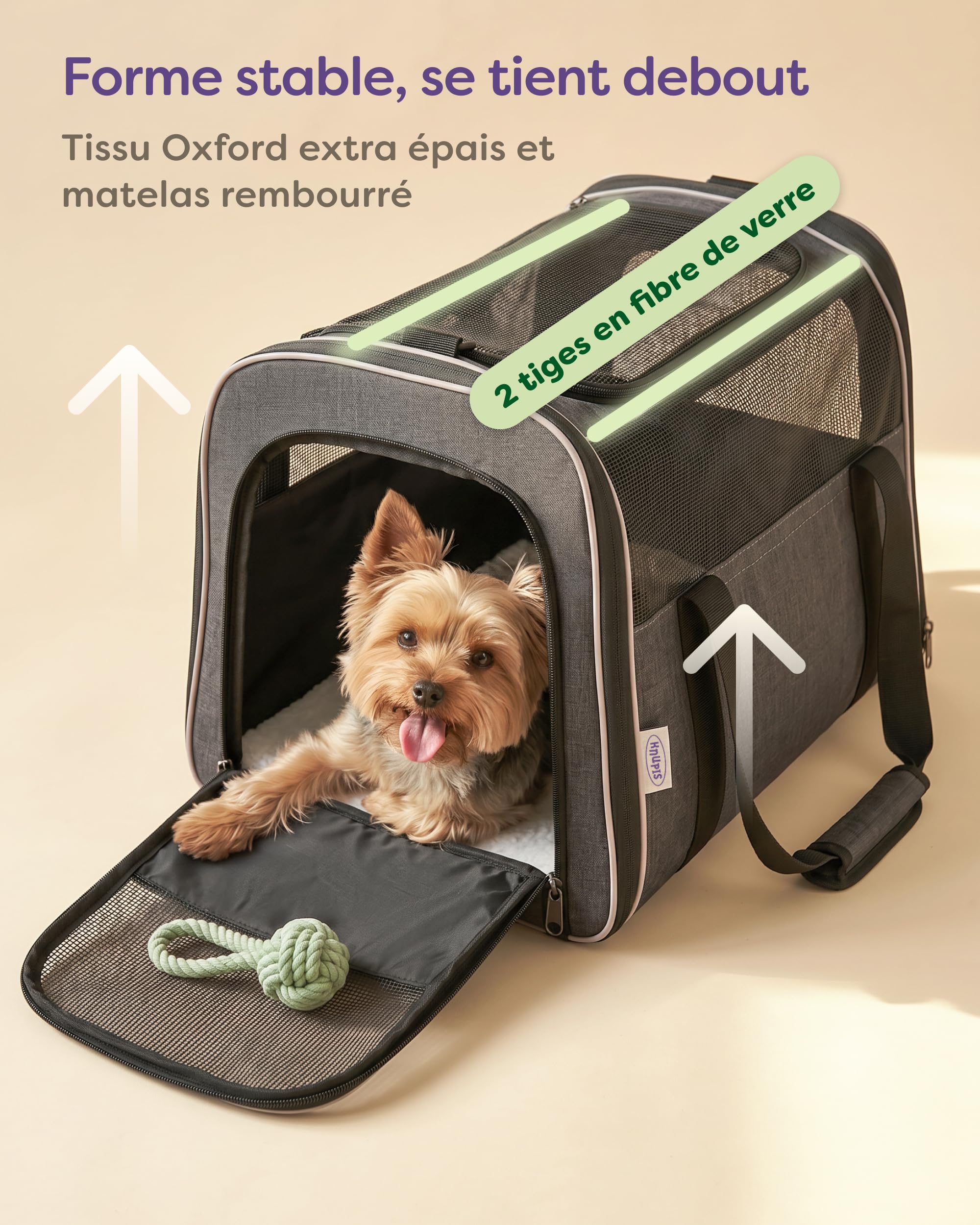 Knupis Sac Transport pour Chats & Petits Chiens Jusqu'à 9kg
