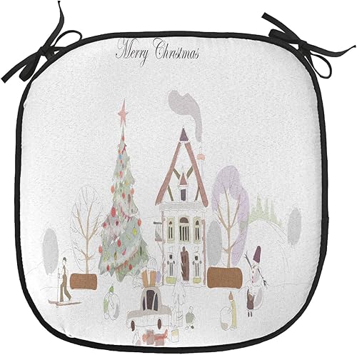 Miniatura 170 de Lunarable Cojín retro para silla, mujer con cabello, letrero de victoria con burbujas de discurso, inspirado en arte pop, acolchado de asiento para