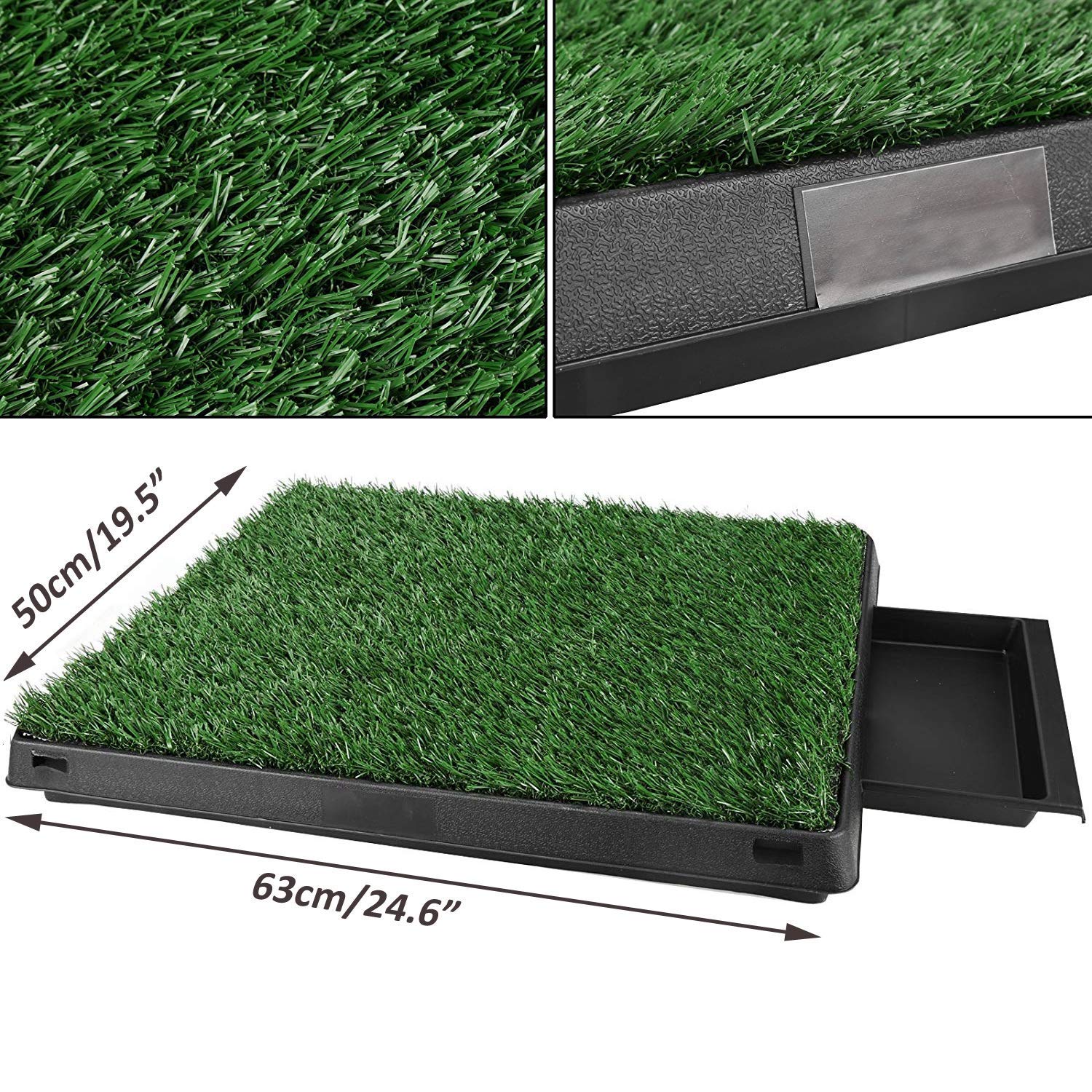 Sailnovo Toilette pour Chien Interieur Bac à Litière Intérieur Domestiques Tapis d'herbe