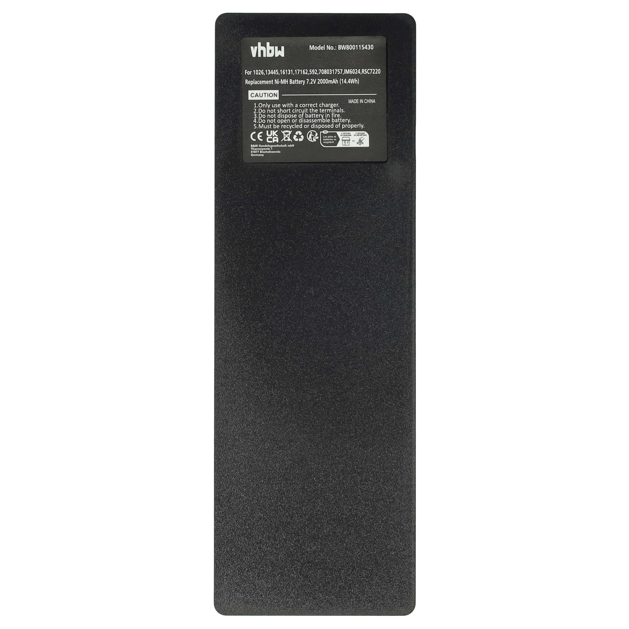 vhbw batteria compatibile Palfinger EEA2512 2000mAh 7,2V NiMH Nero