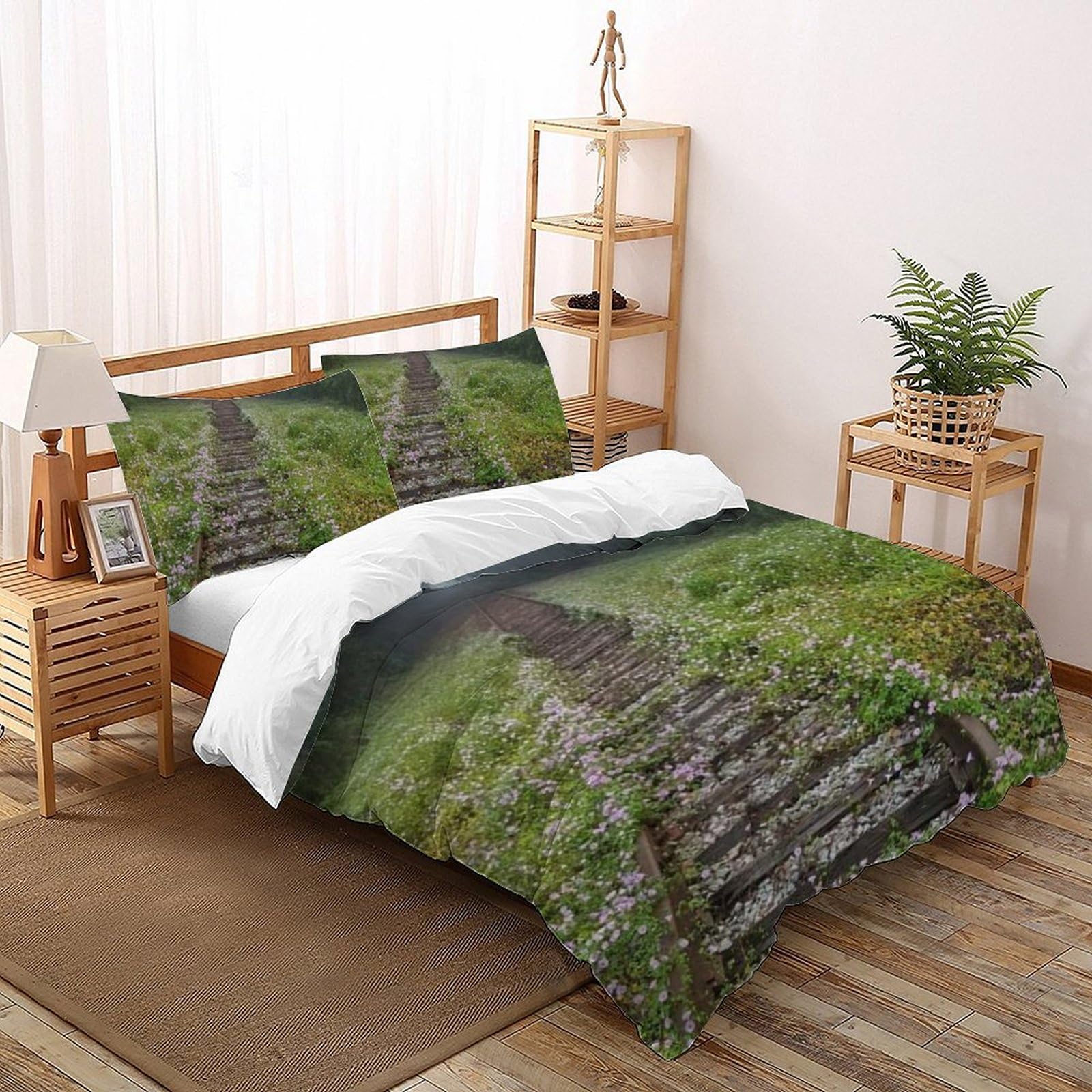 Housse de couette fille 3D imprimée microfibre pour lit double
