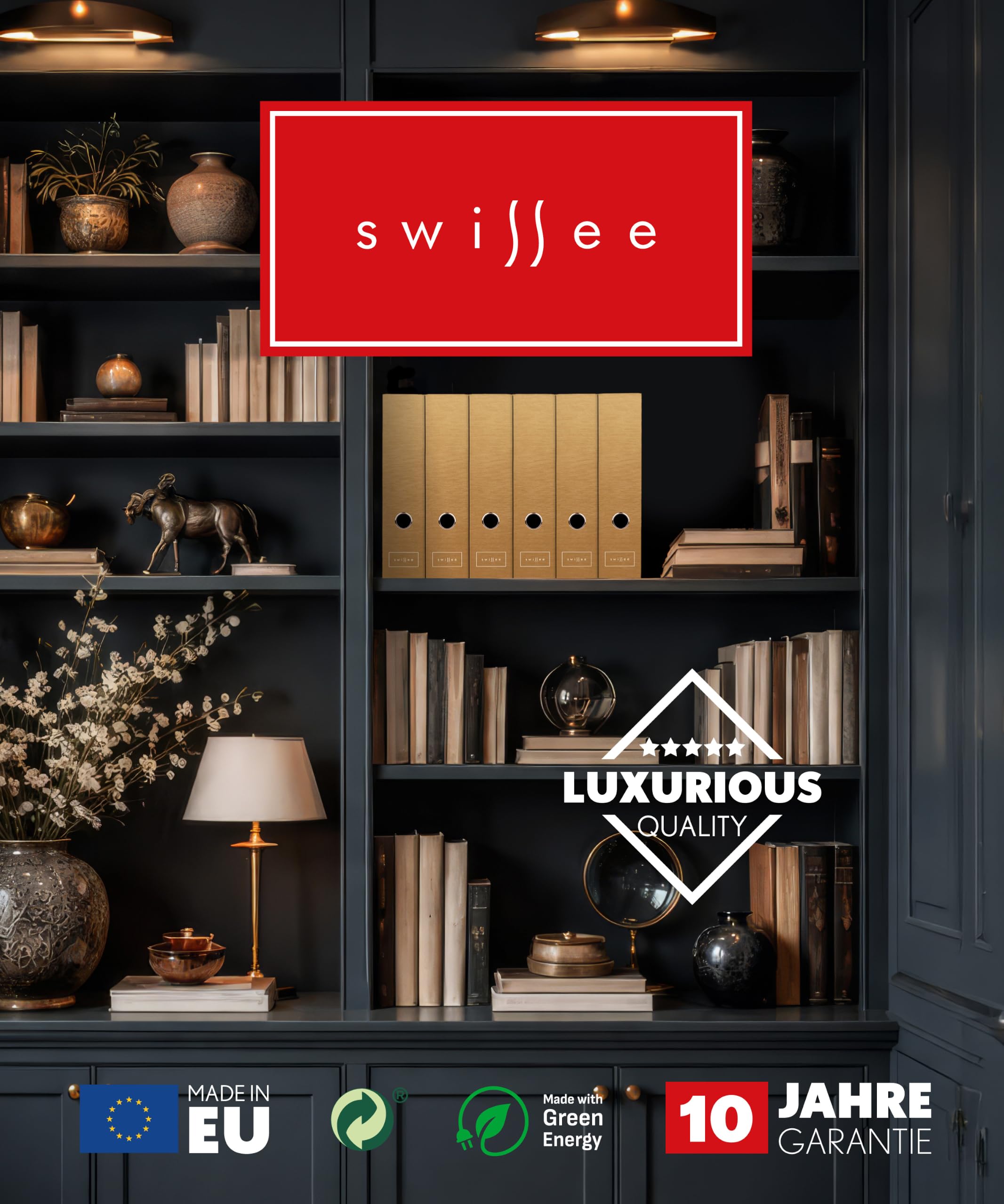 Deco Papier Swissee Ordner A4 | Breit Eco Hebelordner | Weiß
