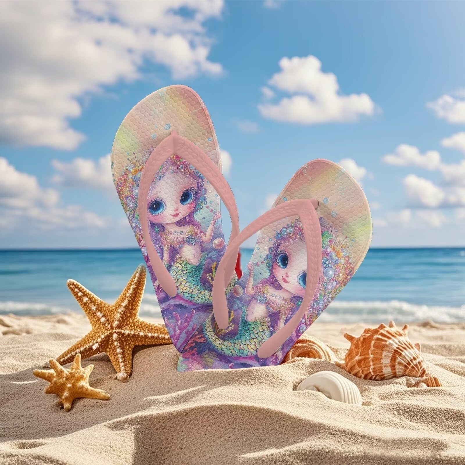 Flip-Flops für Mädchen, bequeme Zehentrenner mit rutschfester EVA-Sohle, Fußgewölbeunterstützung, zum Hineinschlüpfen