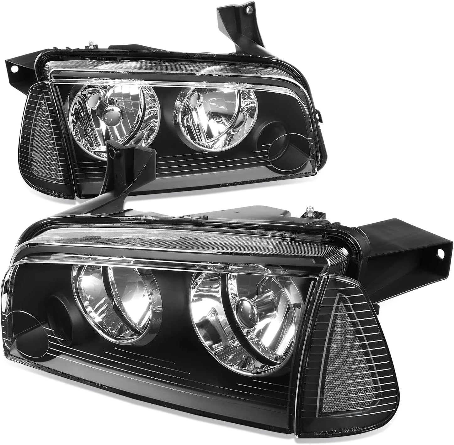 2014 Dodge Charger Rt Headlights Jet Black Projector Headlights Pair For 2011-2014 Dodge Charger - LED Tubes, DOT/SAE Approved 2011-2014 Charger LED Headlights - Foto 3
