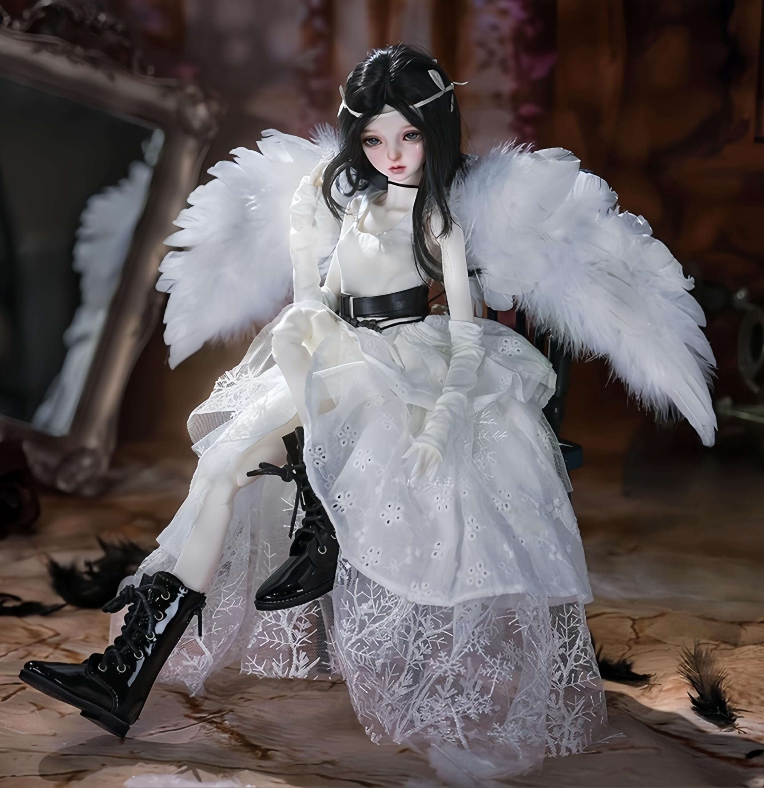 1/4 Bjd lalka moda anime przegubowe lalki żywica figurka ręcznie robiona makijaż, zbieranie lalek, prezenty (C)
