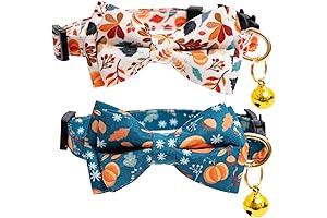 Glamorous Thanksgiving Cat Collars 2 Pack