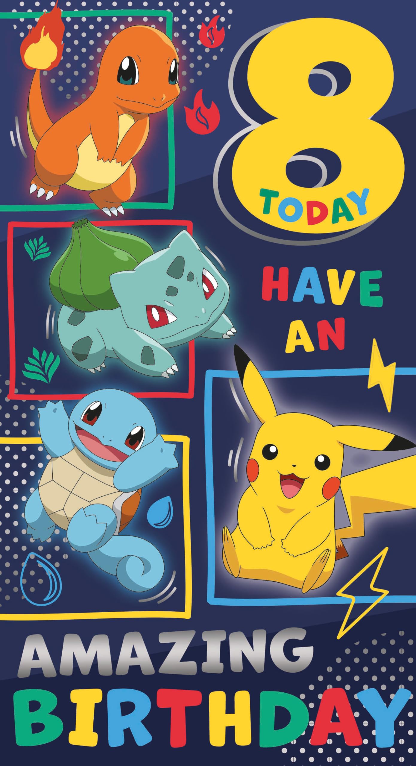 Pokemon Birthday Card for Age 8 : Amazon.co.uk: Stationery & Office Supplies