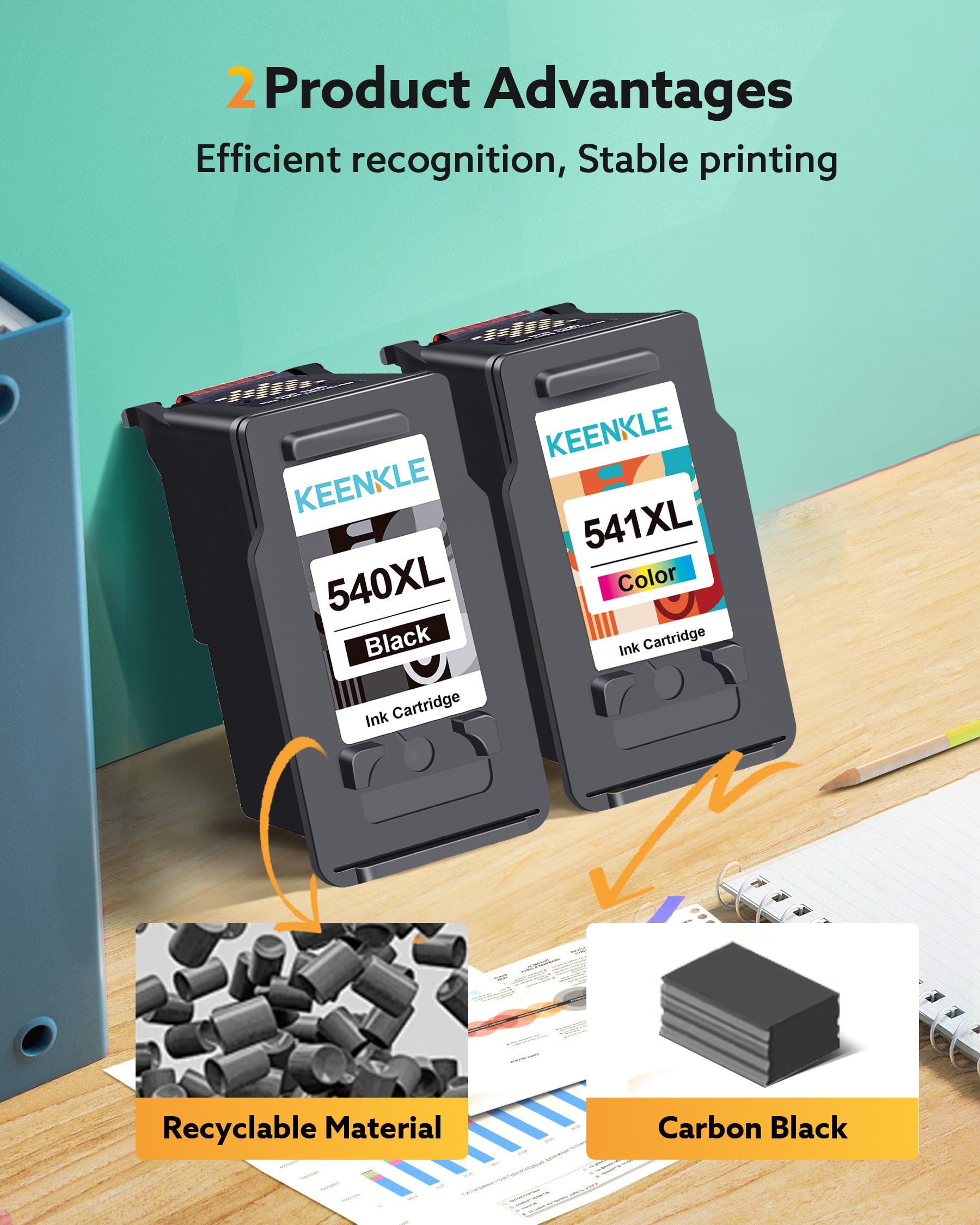 Cartuchos De Tinta Compatibles Para Canon - Negro Y Color XL - Alta Capacidad Para Impresoras TS5150, MG3600, MX475 Y Más