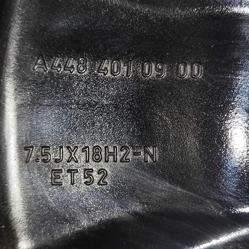 1 x ORIGINAL 18 Zoll Alufelgen – 5-Doppelspeichen-Design – 7.5Jx18H2-N ET52 – passend für Mercedes-Benz Vito/V-Klasse/Viano – gebraucht, wie neu – vom Neufahrzeug demontiert – A4484010900