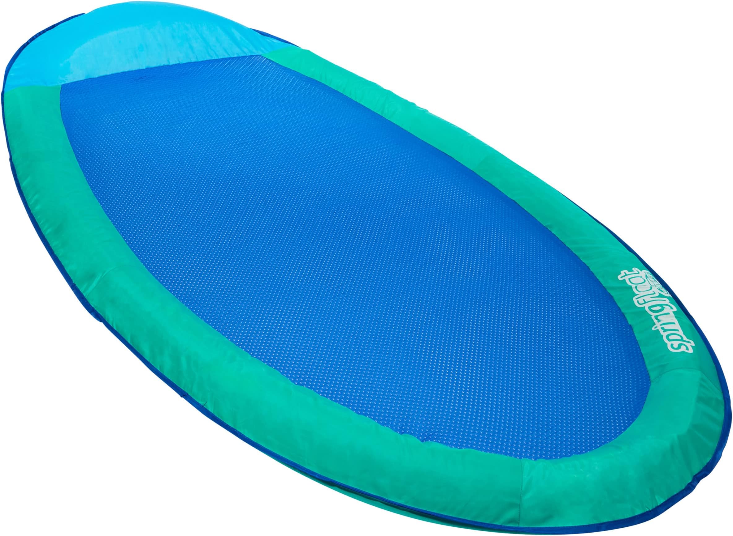 Spring Float Original Pool Lounge Chair, Inflatable Pool Floats Adult with Fast Inflation & Head Rest for Ages 15 & Up, Aqua