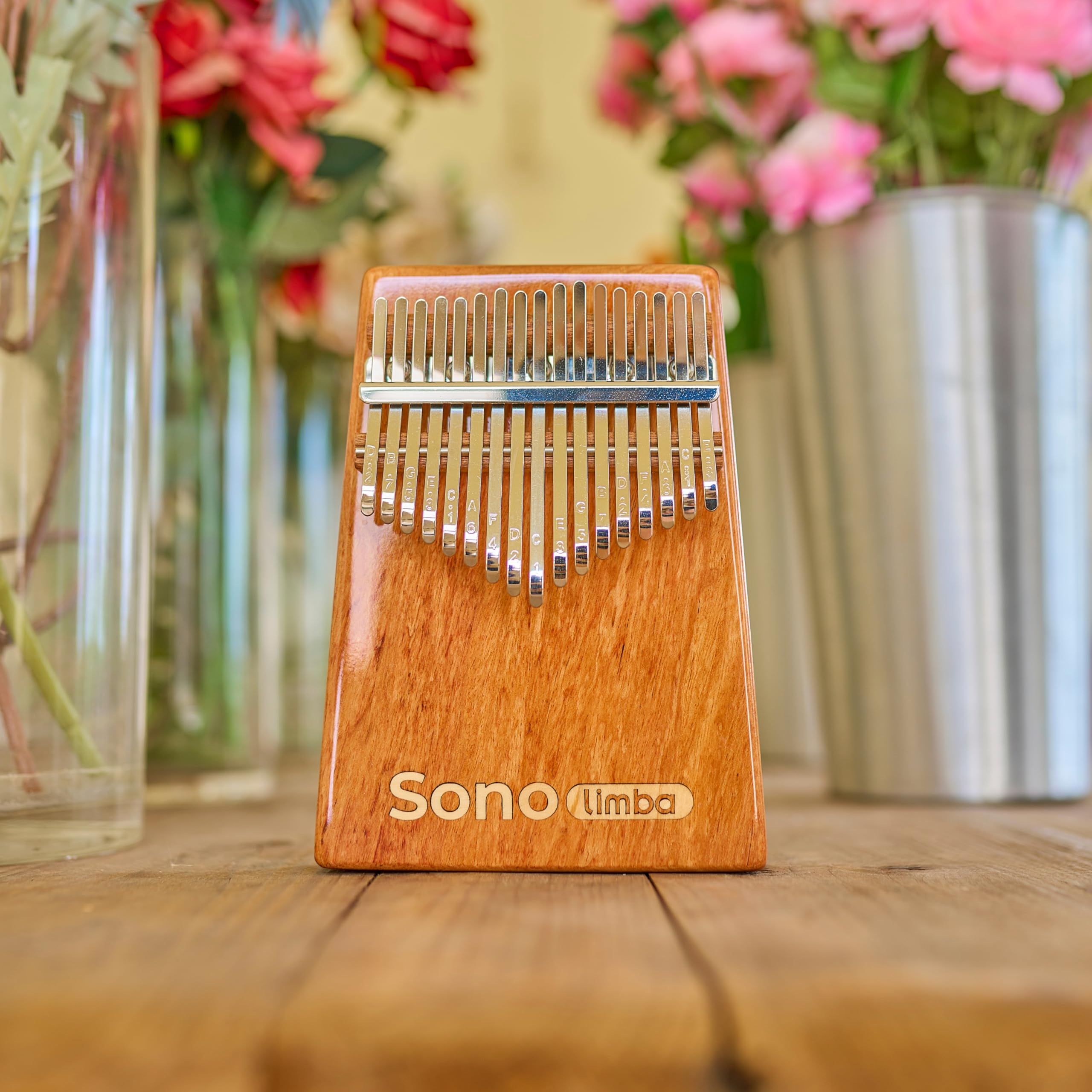 Kalimba avec 17 clés - Piano à pouces en bois d'acacia de haute qualité. Piano portable avec pochette et livre de chansons. Instrument de musique. Percussion à main pour enfant ou adulte