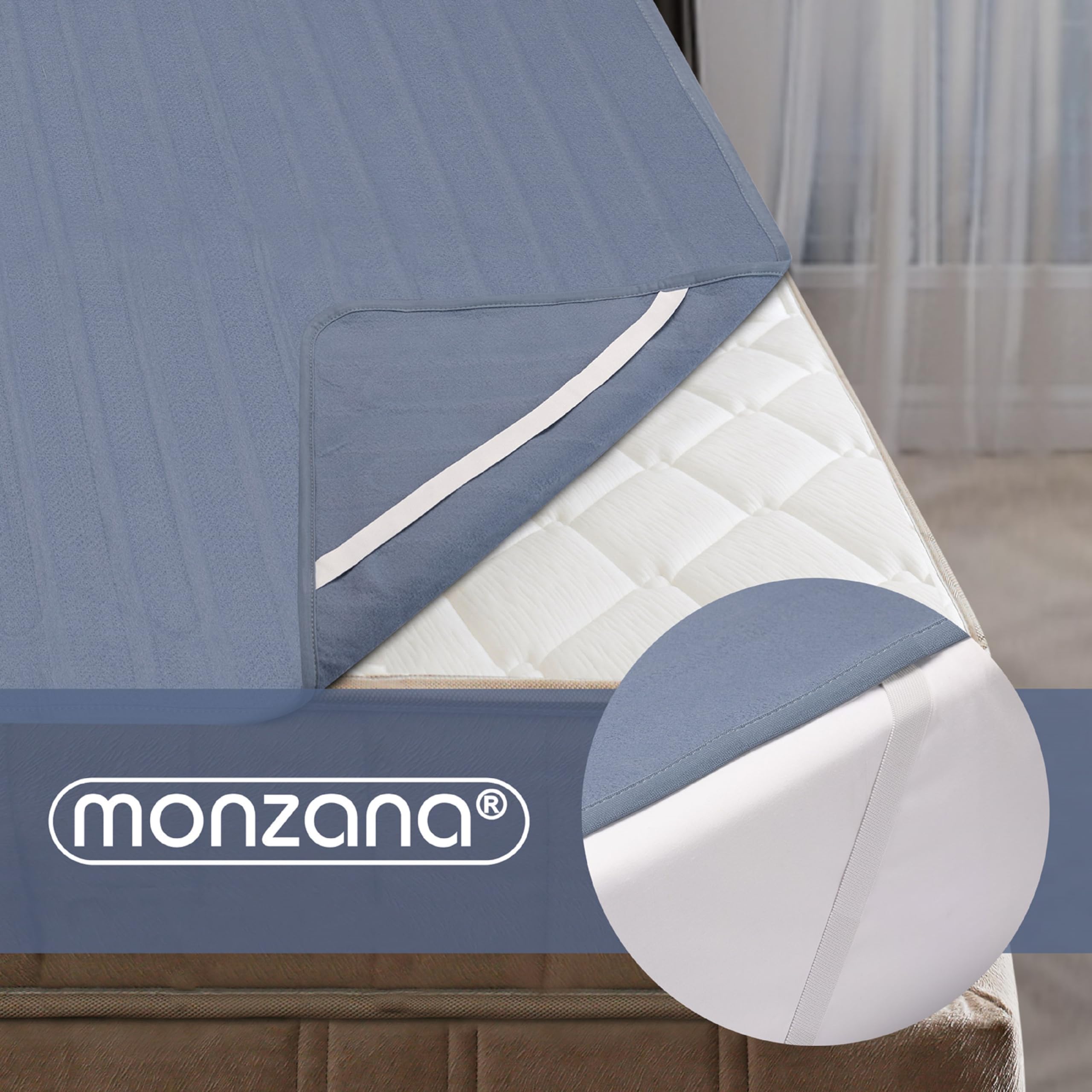 Monzana® Couverture chauffante 160x140cm 2 Places 3 Niveaux de Chauffage Lavable Max. 40° surmatelas Chauffant Plaid Couverture électrique