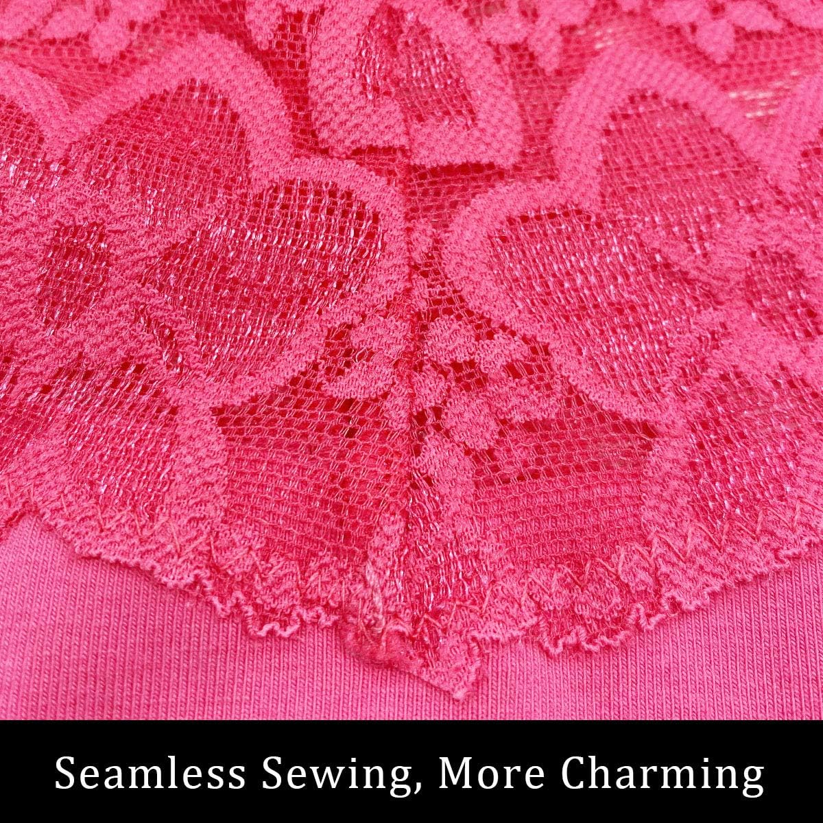 Pack 6 High Waisted Lace Thong for Women Cotton Underwear Plus Size High Rise Retro Tummy Control Thongs Panties - Image 5