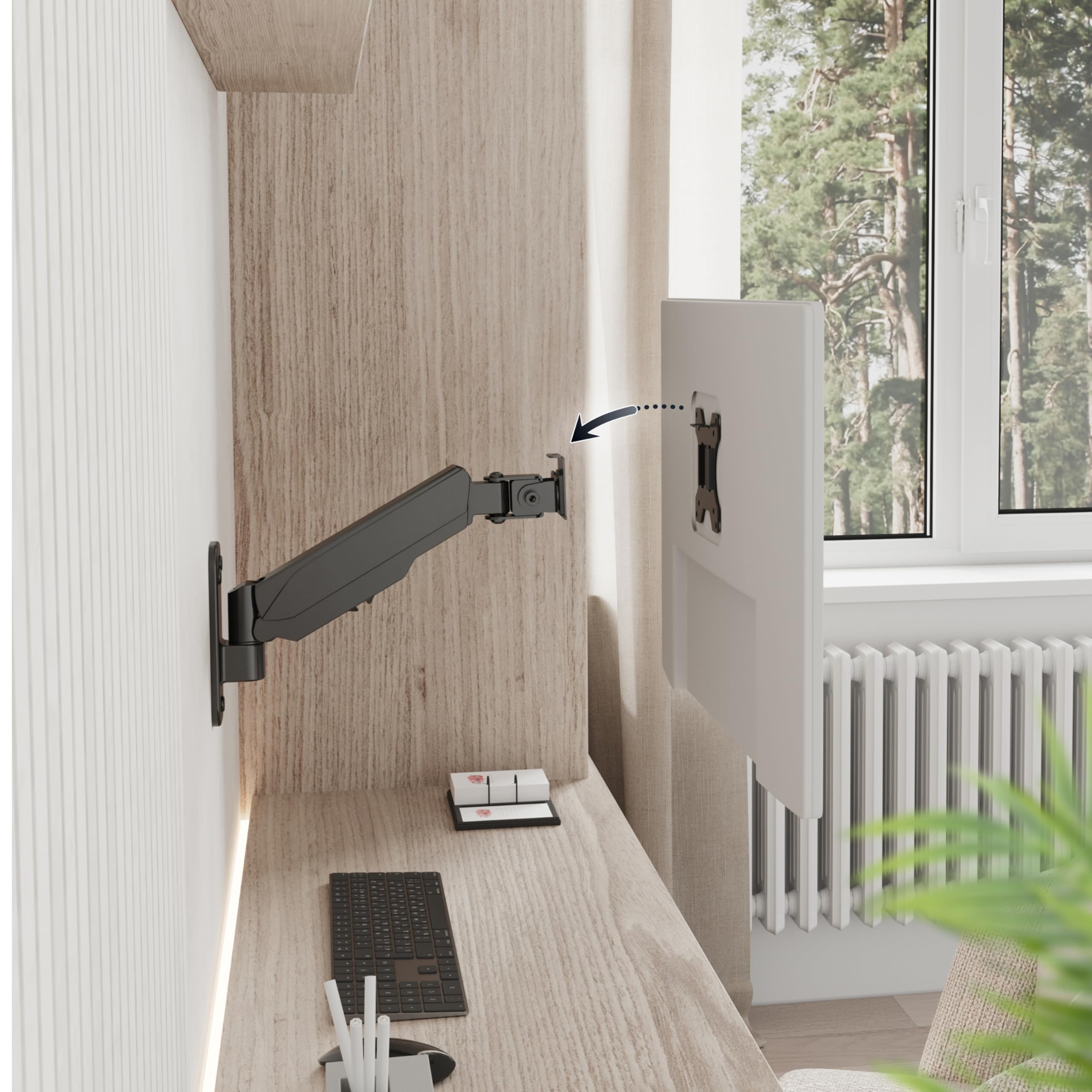 RICOO S4911 Supporto TV da parete Staffa TV 13-32 pollici per 13 32 pollici girevole inclinabile fino a 8 kg max VESA 100x100