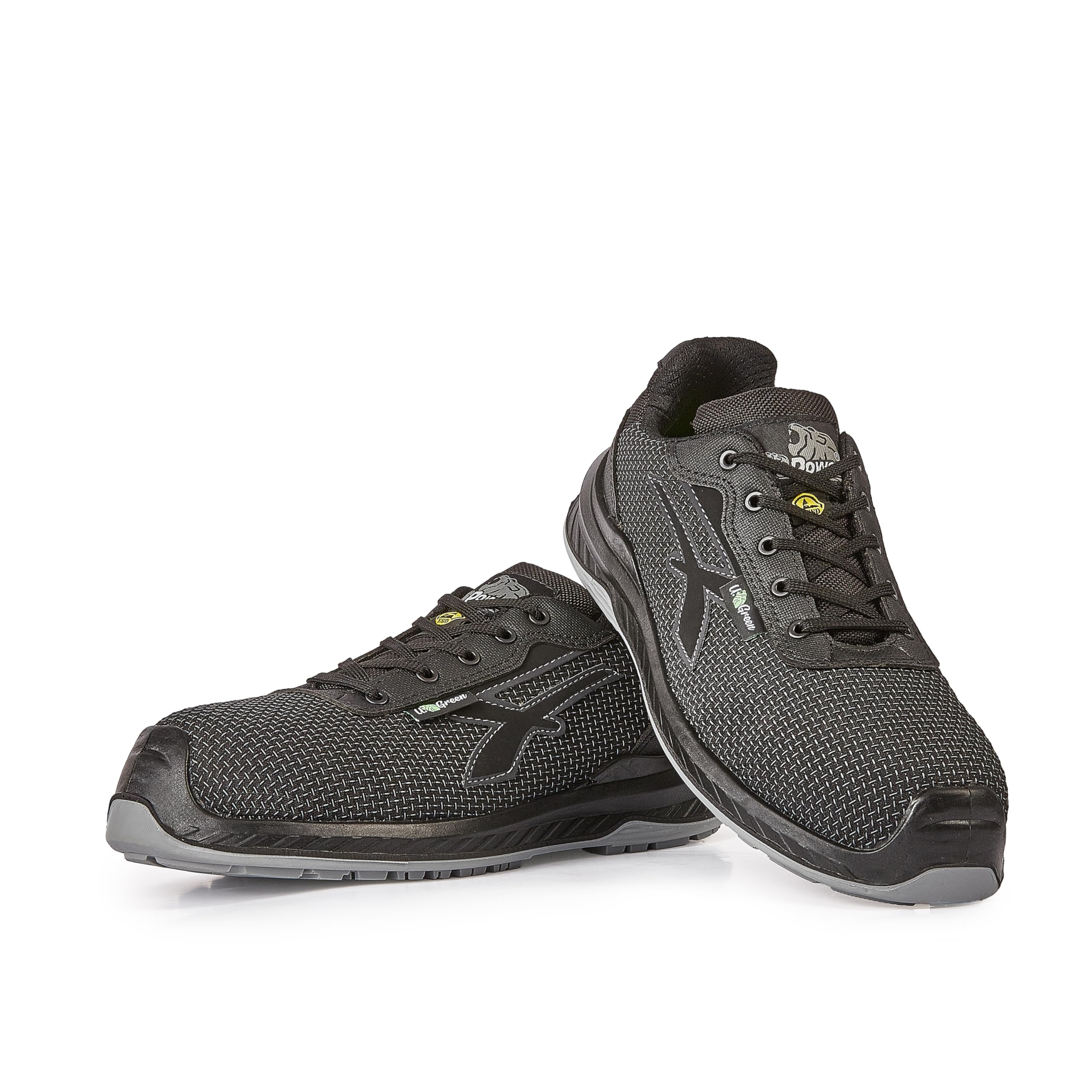 U-Power RI20384 Linea Red Industry Green Modelo EMBER Zapatos de Trabajo, S3 SRC CI ESD, Negro