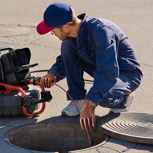 Miniatura 6 de 5 pares de guantes de serpiente de alcantarillado de PVC antideslizantes guantes de alcantarillado resistentes a la abrasión guante de limpieza de