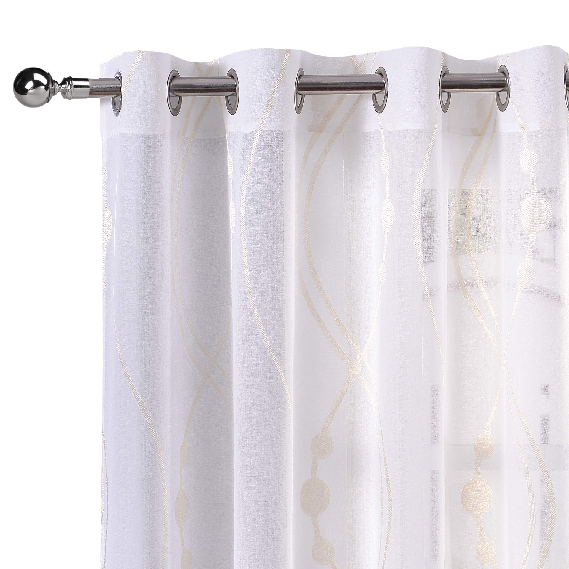 Shimmery Semi Sheer Curtains Curtains & Drapes