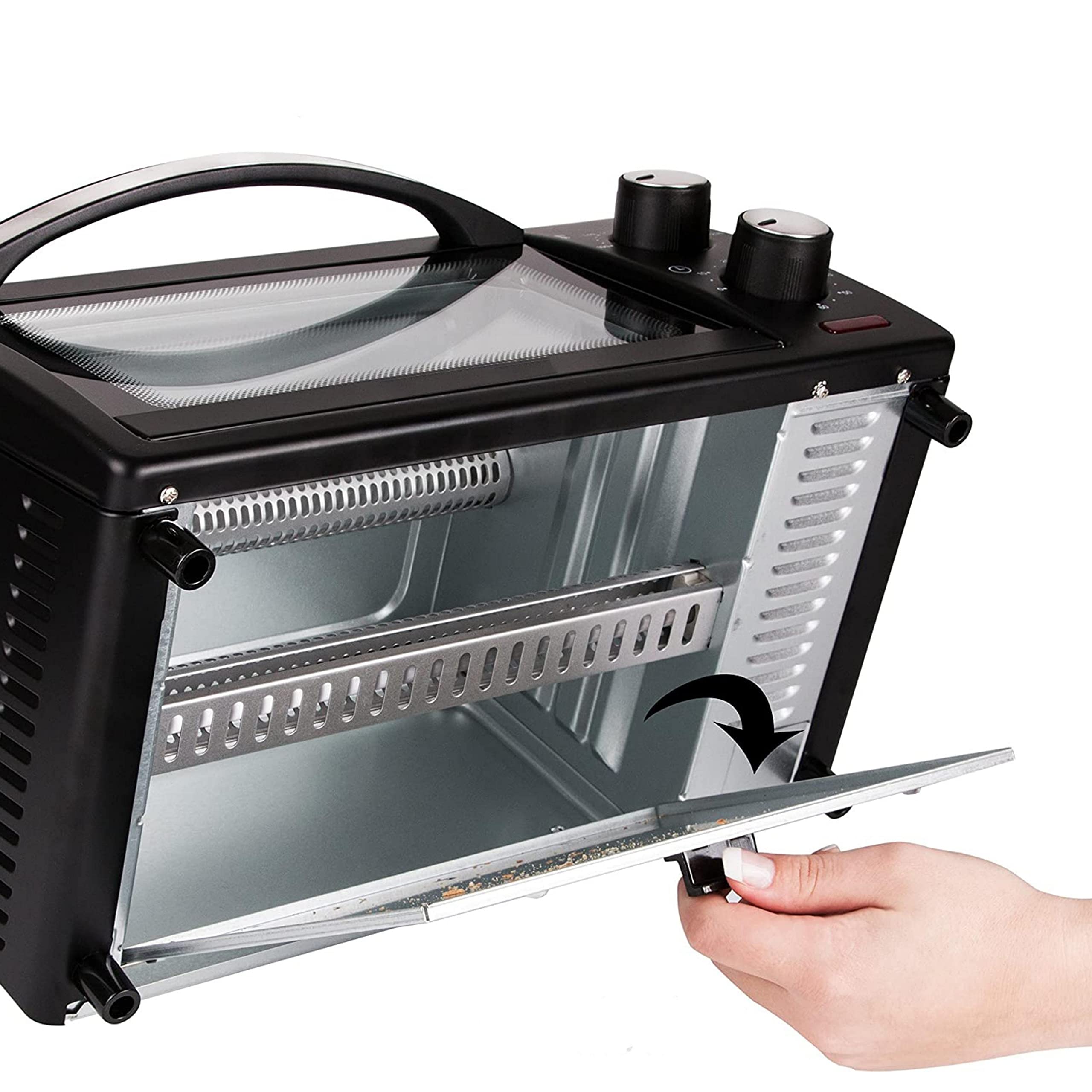 Mini Backofen 9 Liter | 60 min Timer | 800 Watt | 100°-230°C | Minibackofen | Backofen | Mini Oven | Camping Ofen | Kleiner Backofen | Kleiner Ofen