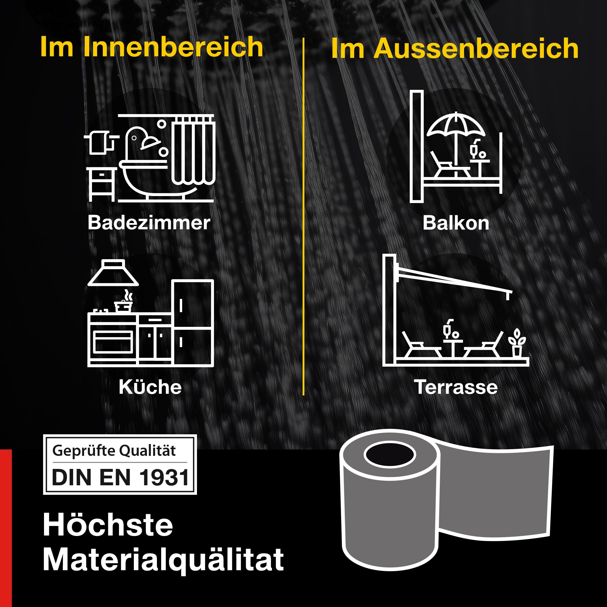 Isolbau Dichtband P3 Blau - 100 m Abdichtband Wasserdichtes Dichtungsband für Sanitär, Dusche, Bad und Fliesen, Balkon und Terrasse, Abdichtung für Innen- & Außenbereich Isolierung - 120 mm