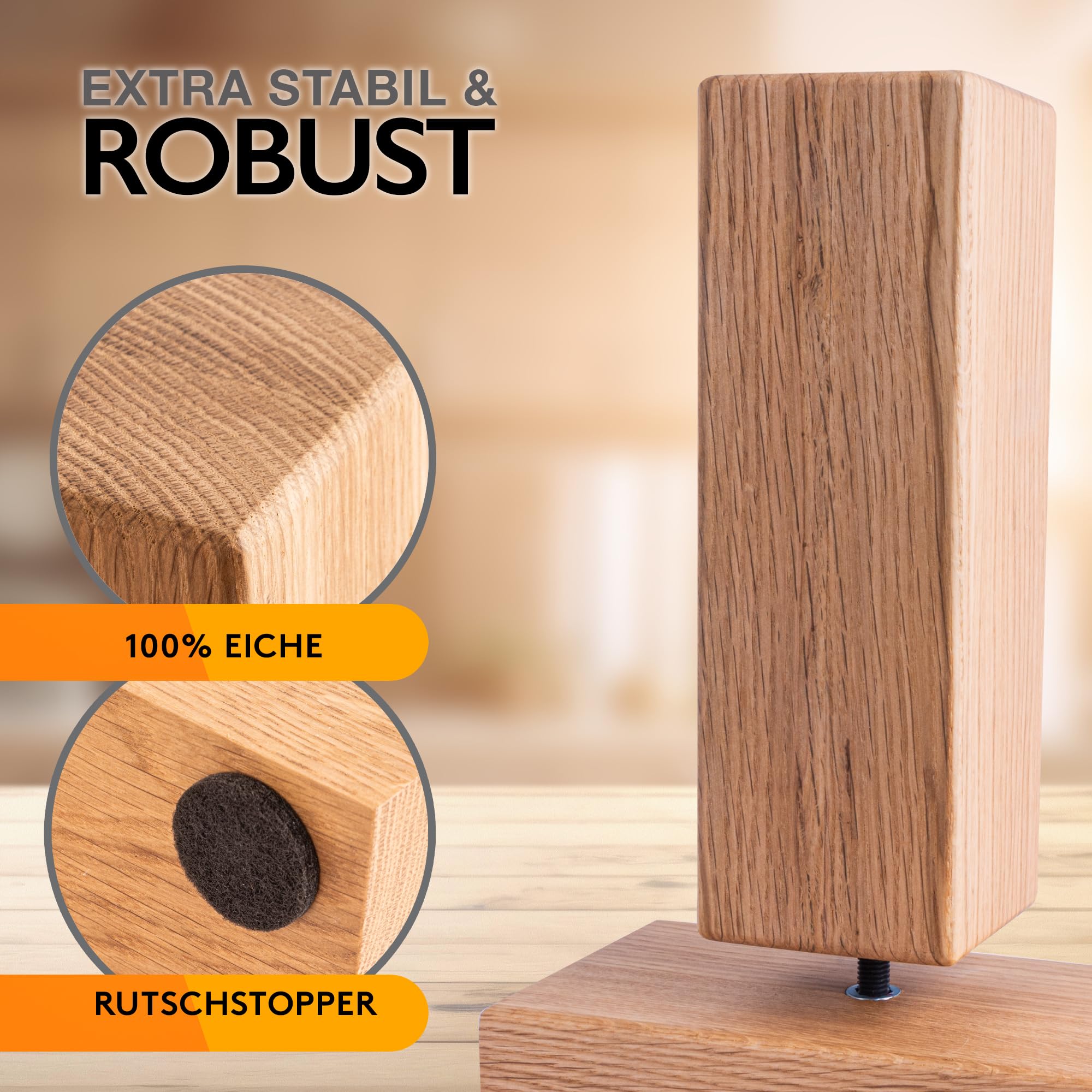 HENK Supporto per cuffie in legno massello di quercia - Elegante supporto per scrivania, supporto universale compatibile per cuffie Sennheiser, Bose, Beats, Razer, AKG, AirPods Max, Sony PS5, ecc.