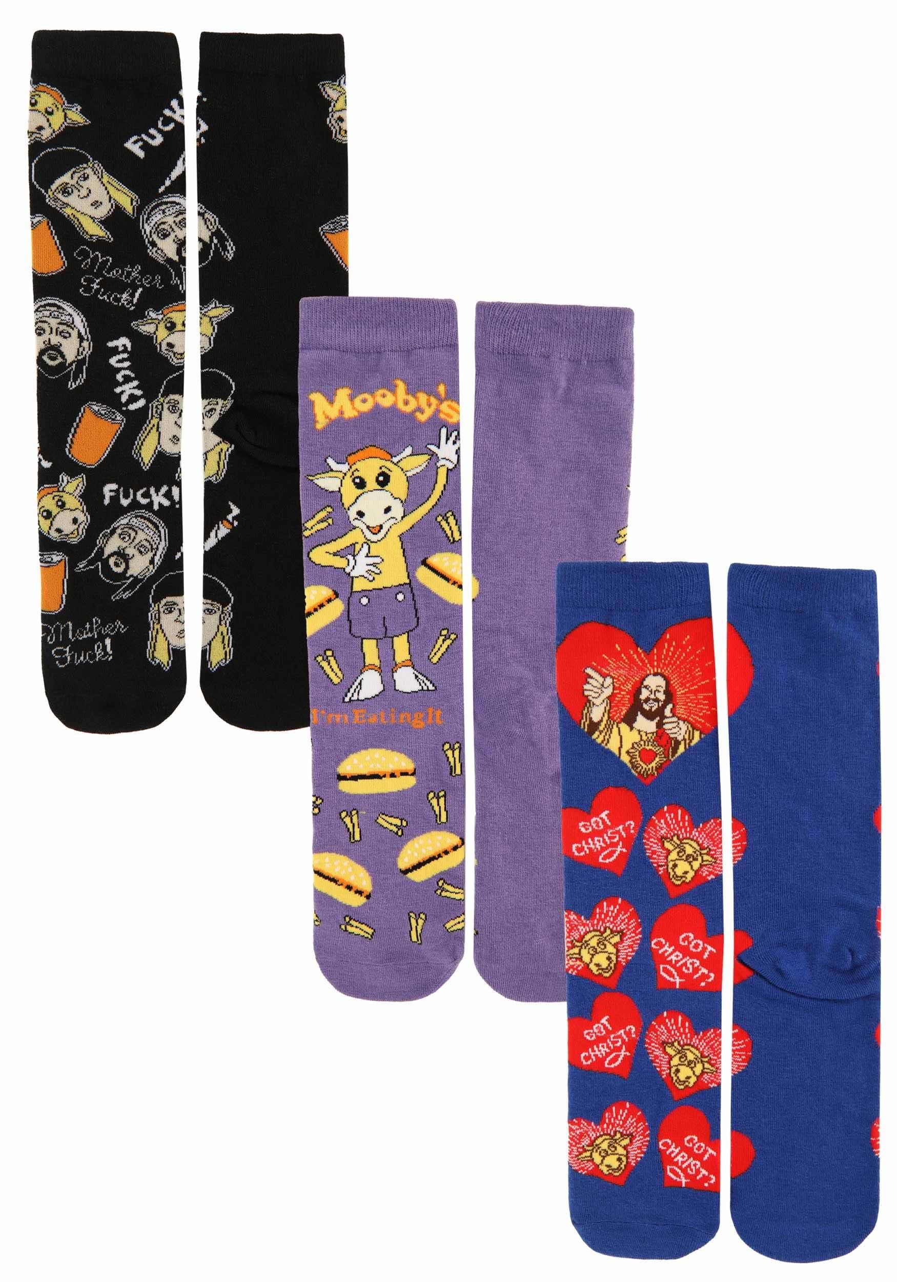 Jay & Silent Bob Set of 3 Crew Socks