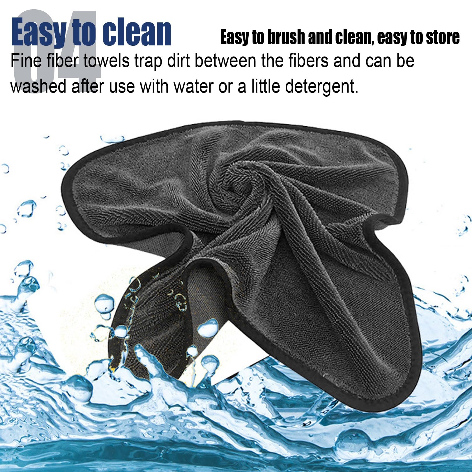 Microfiber Cleaning Towel Thicken Soft Drying Cloth Car Body Washing Towels Double Layer Clean Rags 60 160cm 24 — view 5