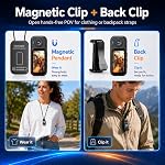 1080P 32G Body Mounted Camera for Sports with 32GB Memory Card, 1080P Action Camera with Clip and Pendant, CCD Sensor, Self Timer | 2.5H wearable POV kit with 32GB, magnetic clip, back clip, touchscreen and WiFi App for travel, walks and vlogs