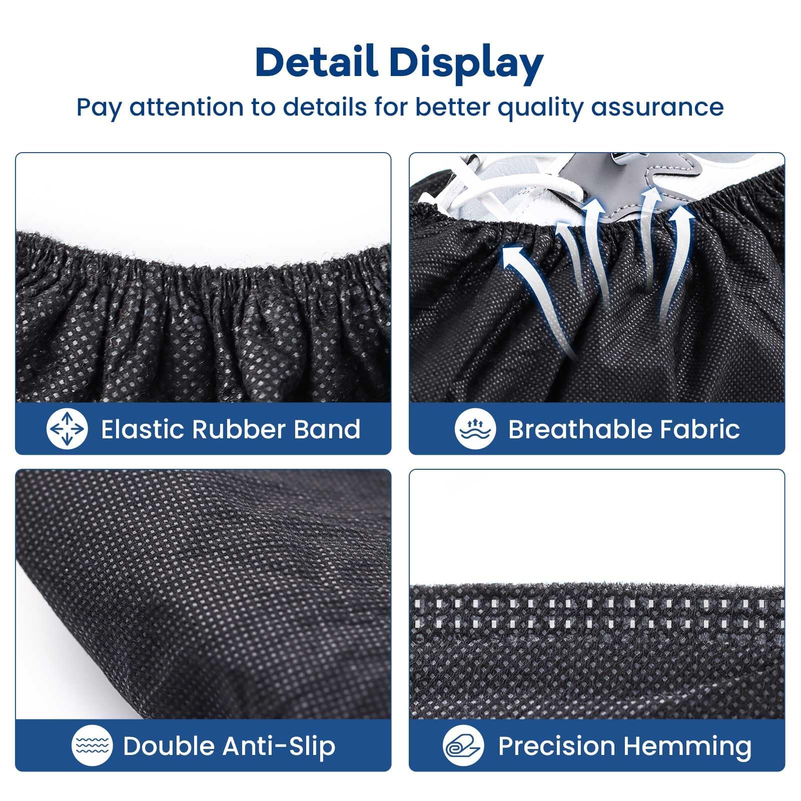 Paquete de 1000 fundas desechables antideslizantes para zapatos, fundas extragrandes duraderas para zapatos y botas, fundas de tela no tejida de primera calidad para botas de interior (500 pares)