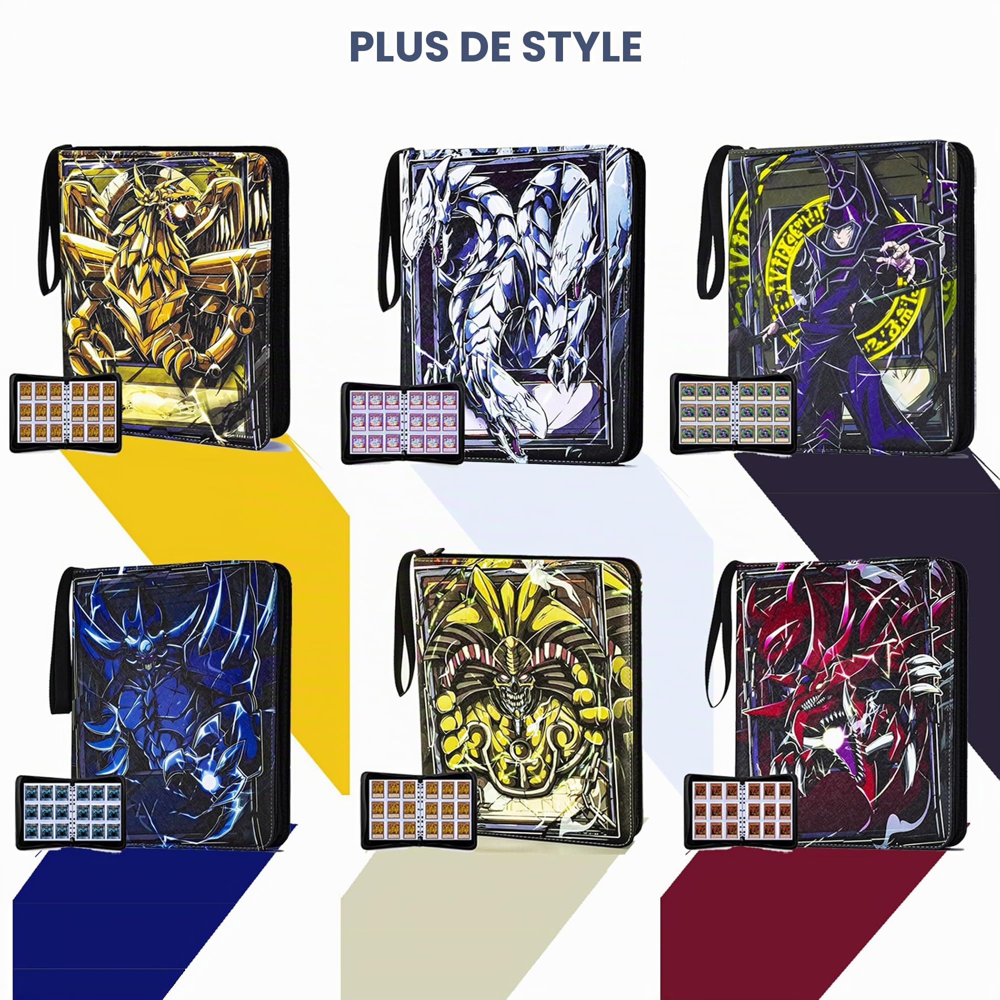 Classeur de cartes à collectionner pour cartes Yu-Gi-Oh – Album de cartes à 9 pochettes compatible avec cartes Yu Gi Oh, cartes TCG ou autres cartes de taille standard pouvant contenir plus de 990