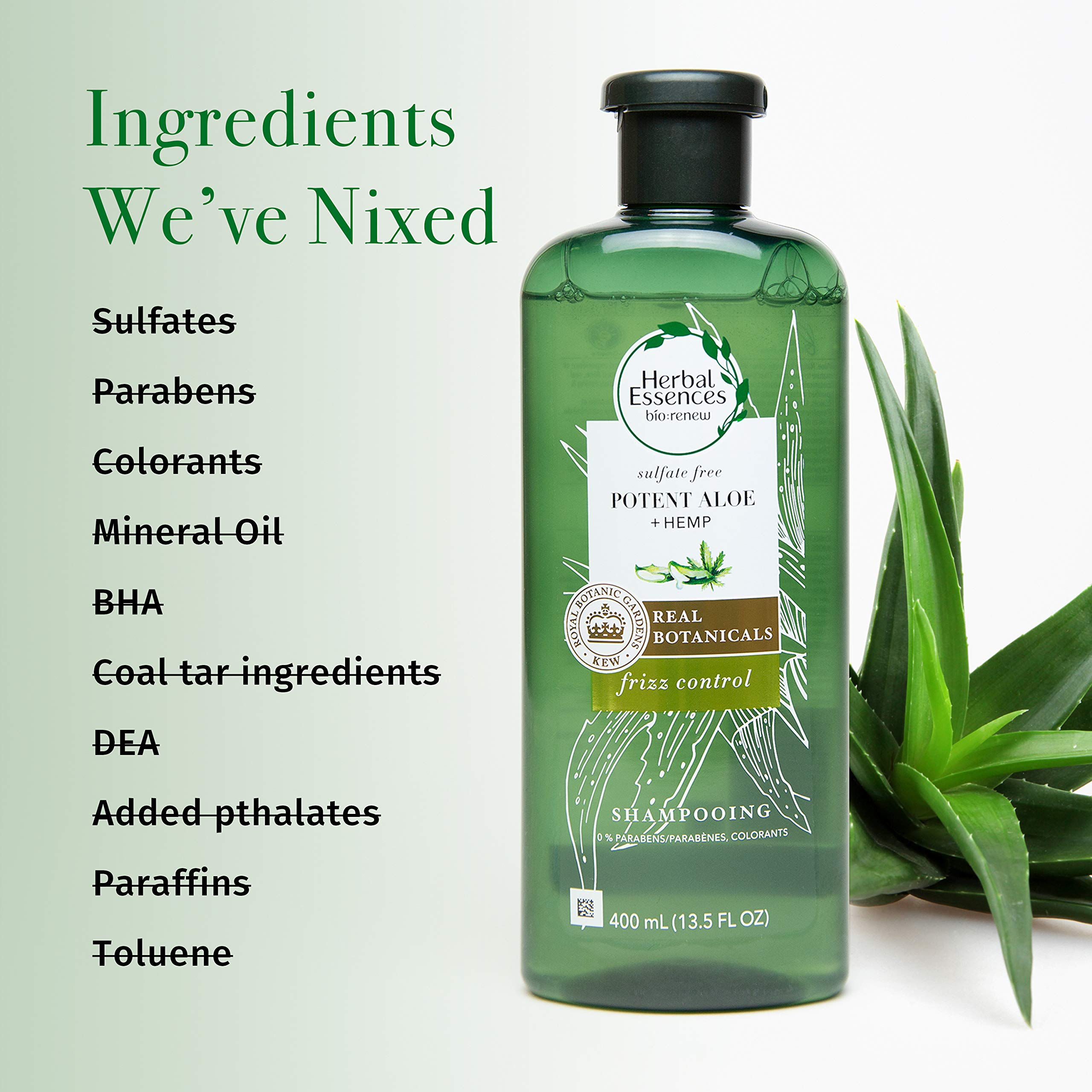 Herbal Essences, Sulfate Free Shampoo & Conditioner, Potent Aloe + Hemp