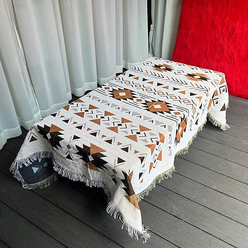 Miniatura 2 de Hopstar - Manta suelta azteca Navajo mantas indias y cobijas Boho decoración occidental cobija de sofá para cama, sofá, sala de estar, playa,