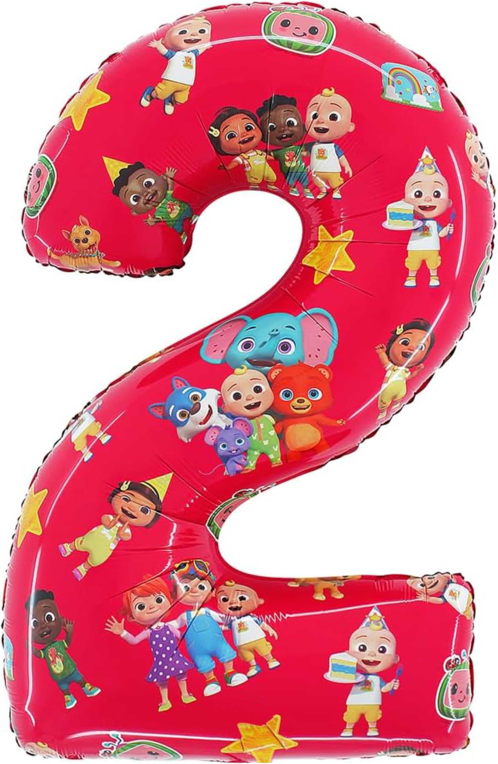 27 Inch Cocomelon Number Foil Balloon - Kids Party Balloons - Number 1-2 Available