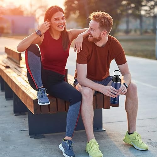 Miniatura 7 de Botella de agua aislada con tapa, botella de agua de acero inoxidable de 18 onzas para niños, niñas, botella de agua térmica de doble pared al vacío