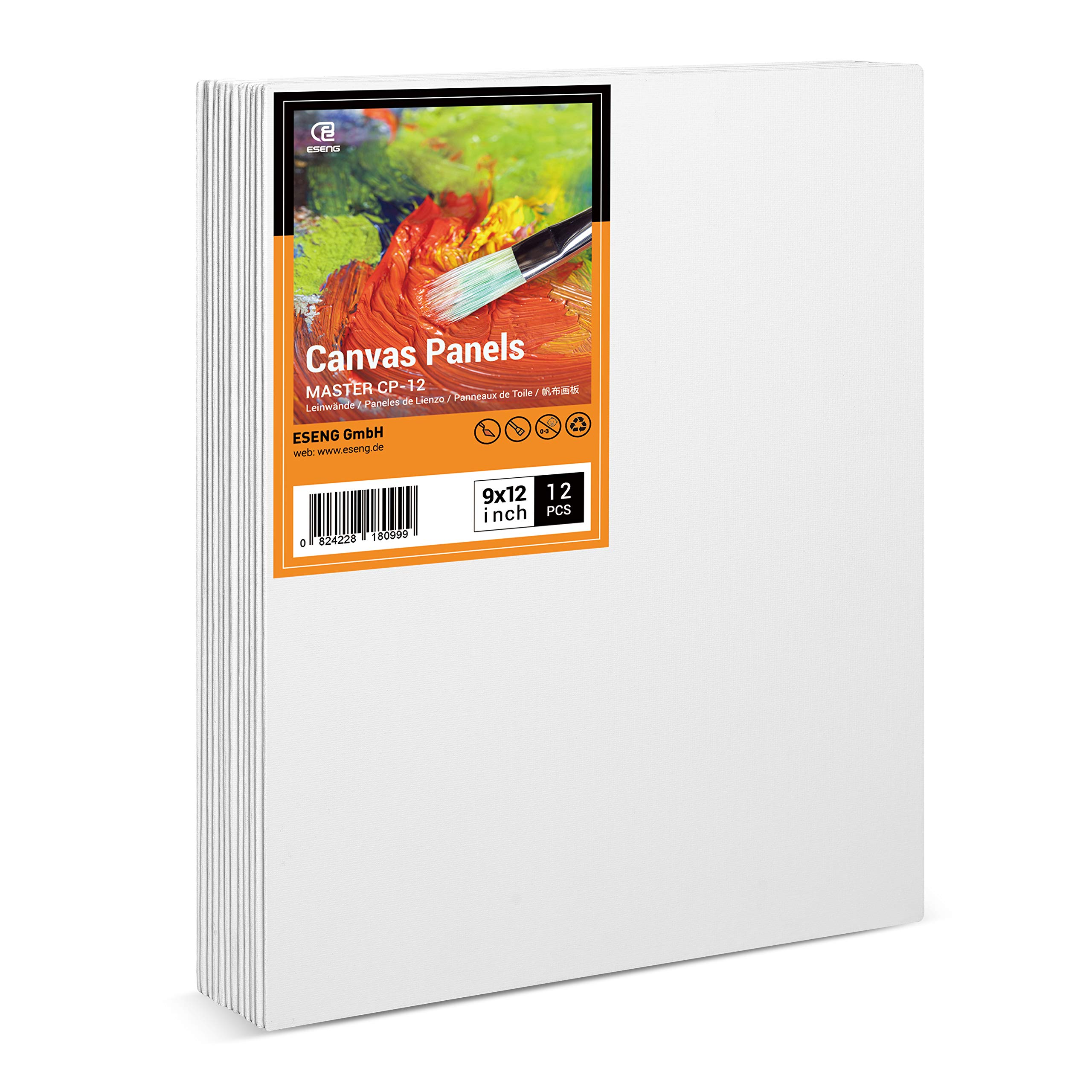 Lienzos Para Pintar Gotideal - 40 Unidades 12x12 Pulgadas - Imprimados - Para Acrílico Y Óleo