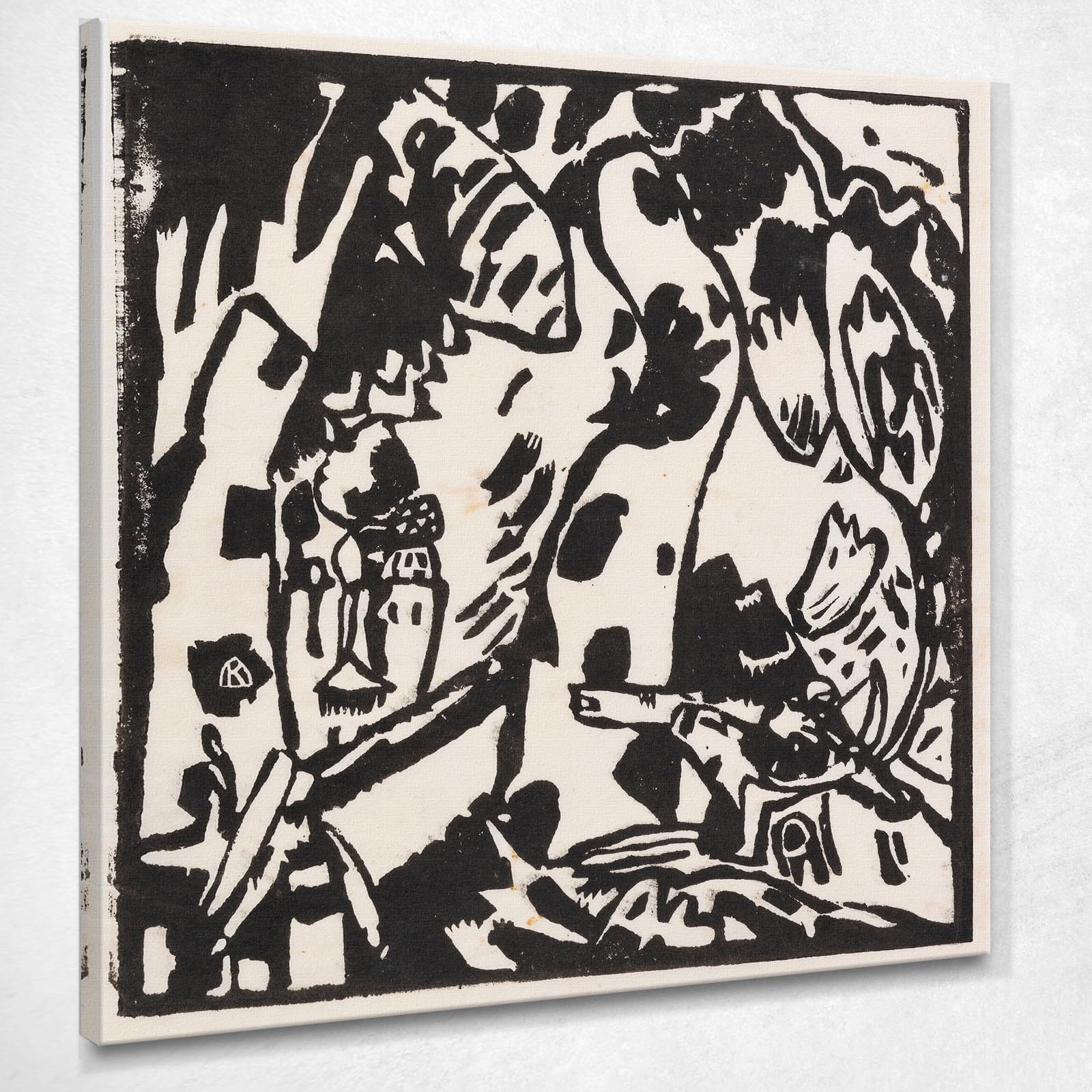 Tableau Kandinsky Archer sur toile 50x45 cm pour sublimer un bureau contemporain
