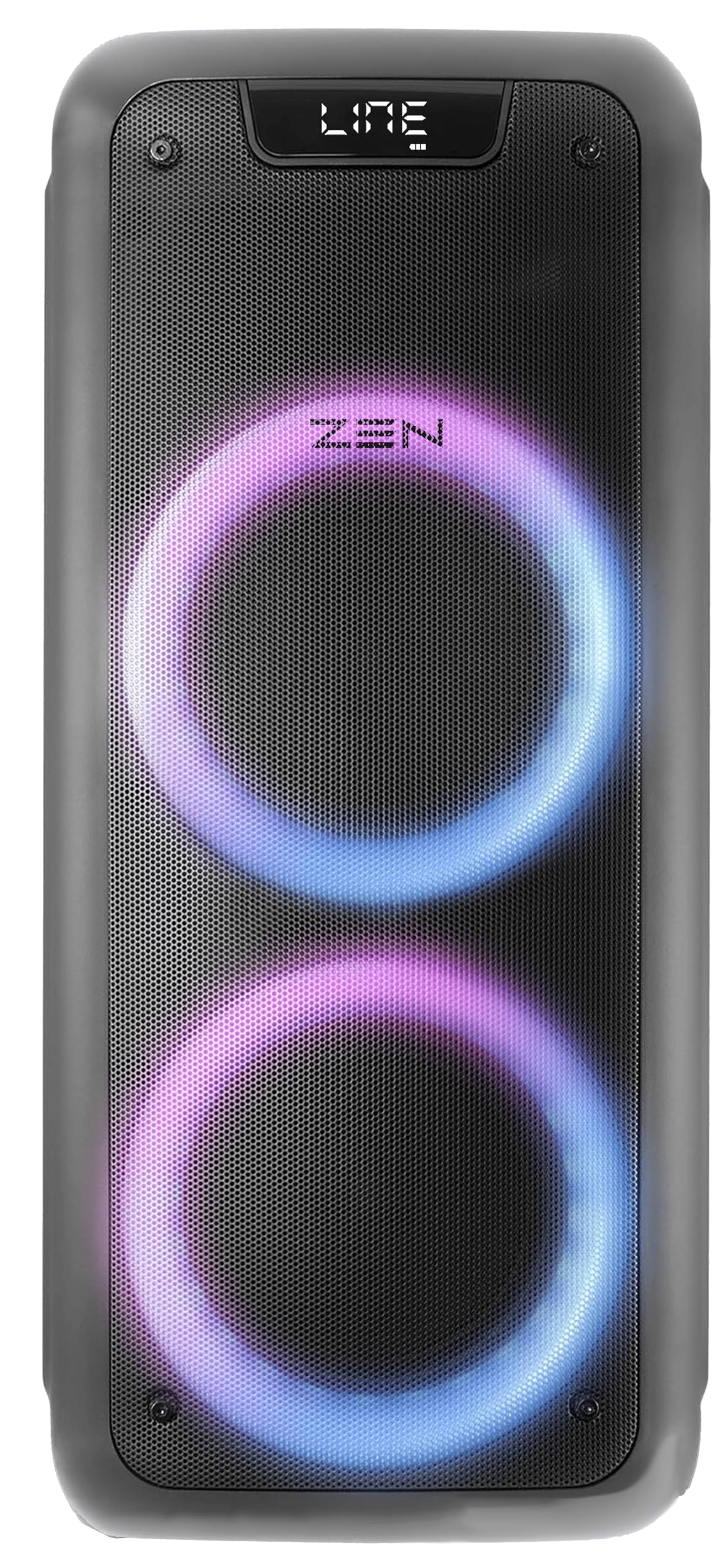 Altavoz portátil Bluetooth Zen Phoenix de 250W, 7H de batería, Luces LED RGB. Altavoz Grande con TWS, Aux in, USB, Entrada de micrófono, y micrófono inalámbrico, con Radio FM