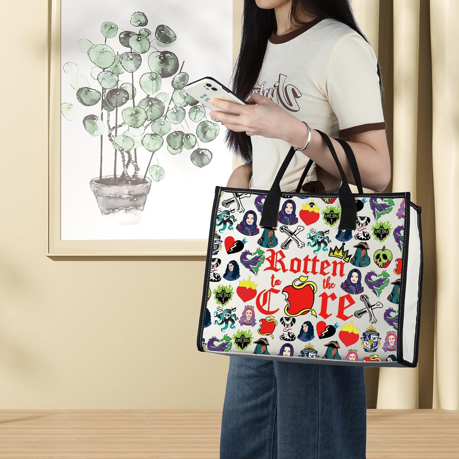 LEVLO Jay Cosmetic Make Up Bag Carlos Fans Gift Rotten to the Core Mal Makeup Zipper Pouch Bag Jay & Mal Movie Merch (Core LT)