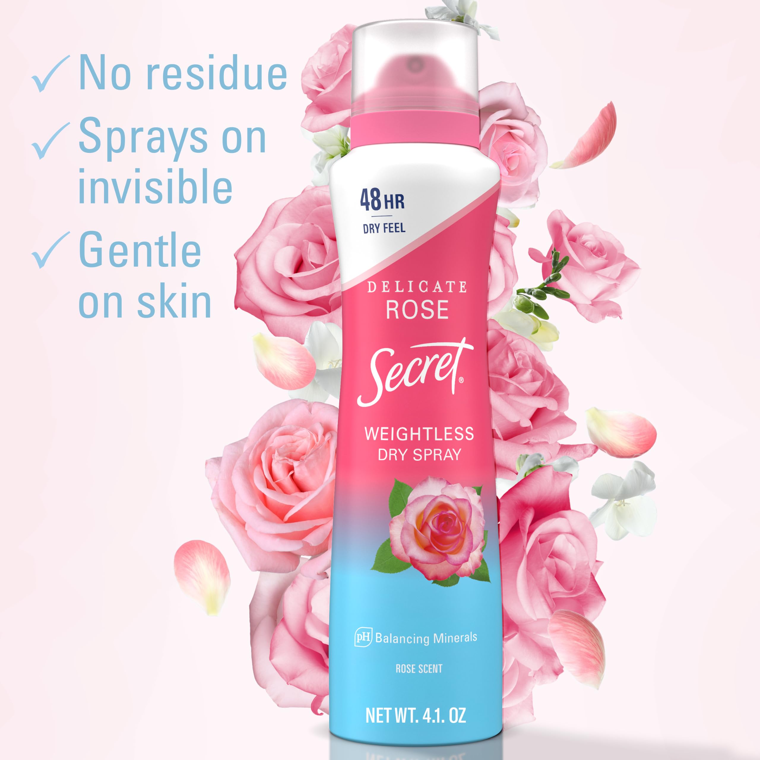 Secret Dry Spray Antiperspirant Deodorant for Women, 48-Hour Protection