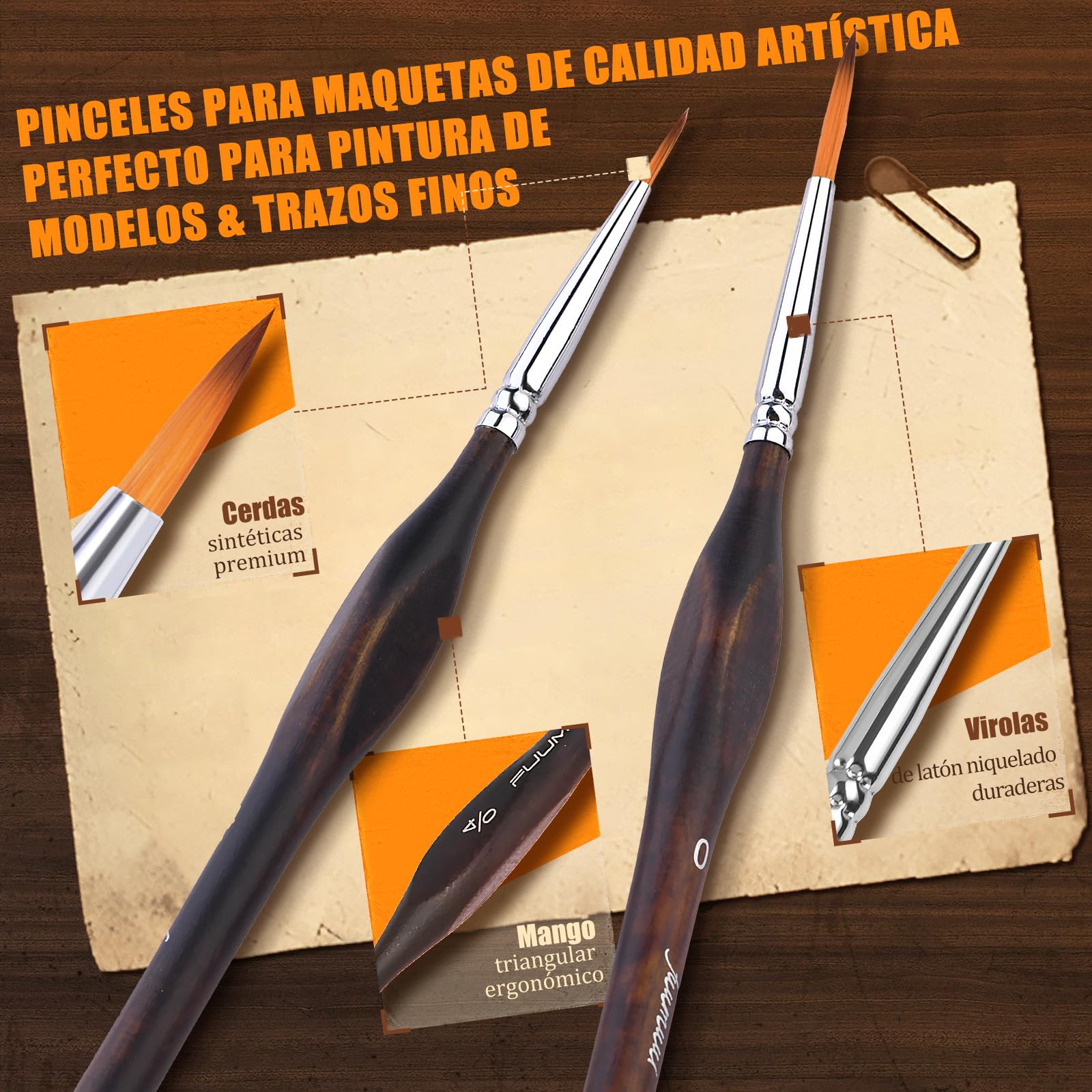 Pour Modelisme Peinture 6 Pinceaux Pointes Fines Miniatures - 6 Tailles Pour Modelisme Peinture 6 Pinceaux Pointes Fines Miniatures - 6 Tailles