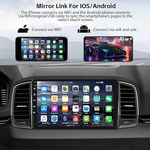 Miniatura 3 de CAMECHO for Jeep Grand Cherokee WK 2008-2013 Radio, Android 13 Car Stereo with Bluetooth, 9 Inch Touch Screen Car Stereo Radio with GPS Mirror Link
