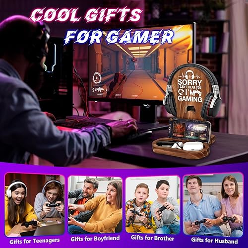 Miniatura 6 de Regalos de Navidad para hombres, adolescentes y niños, soporte para auriculares de videojuegos para hombres, decoración de habitación de jugadores,