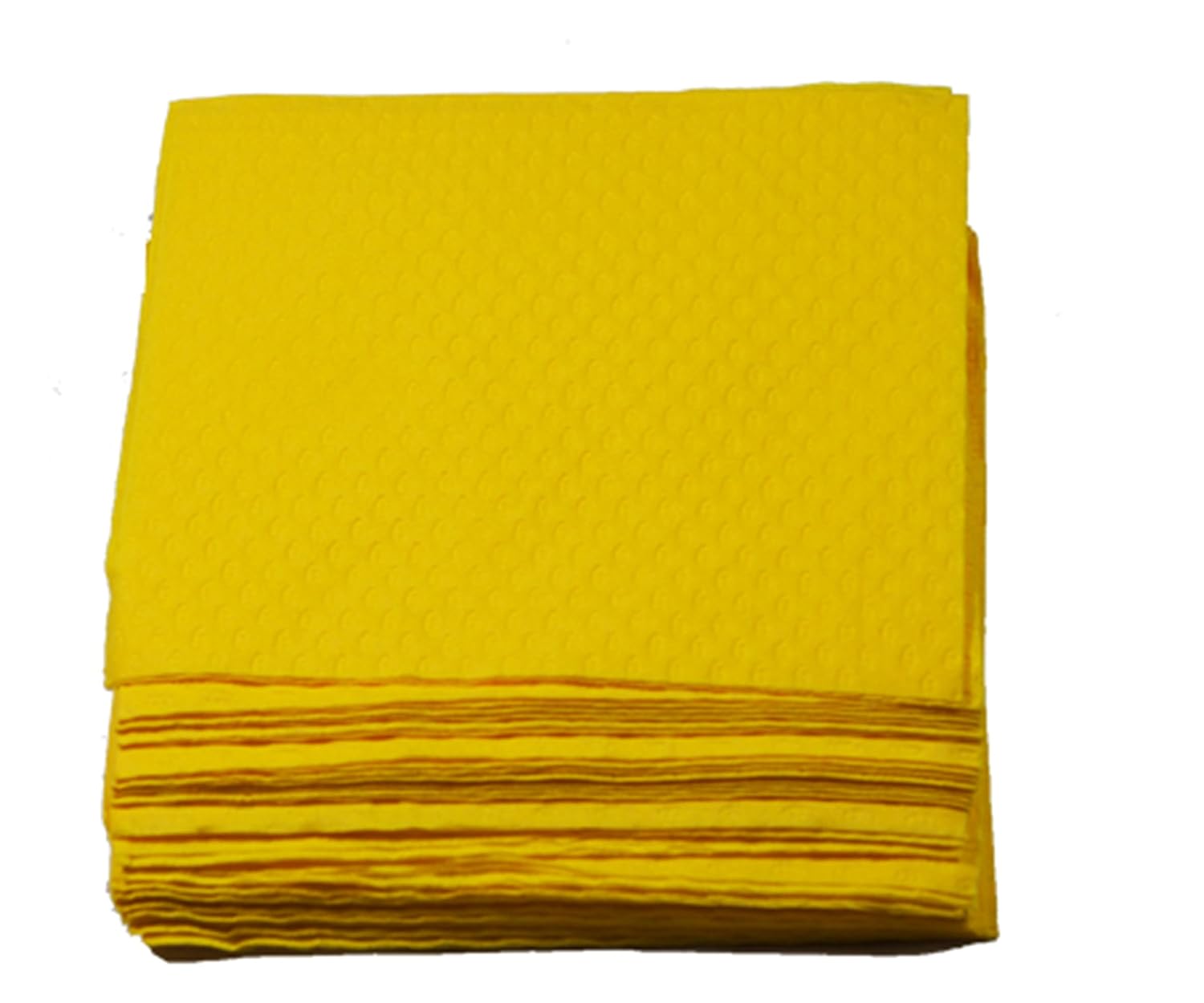 Premium Embossed Yellow Paper Napkins 6.5"x 6.5" (Pack of 50) Amazon