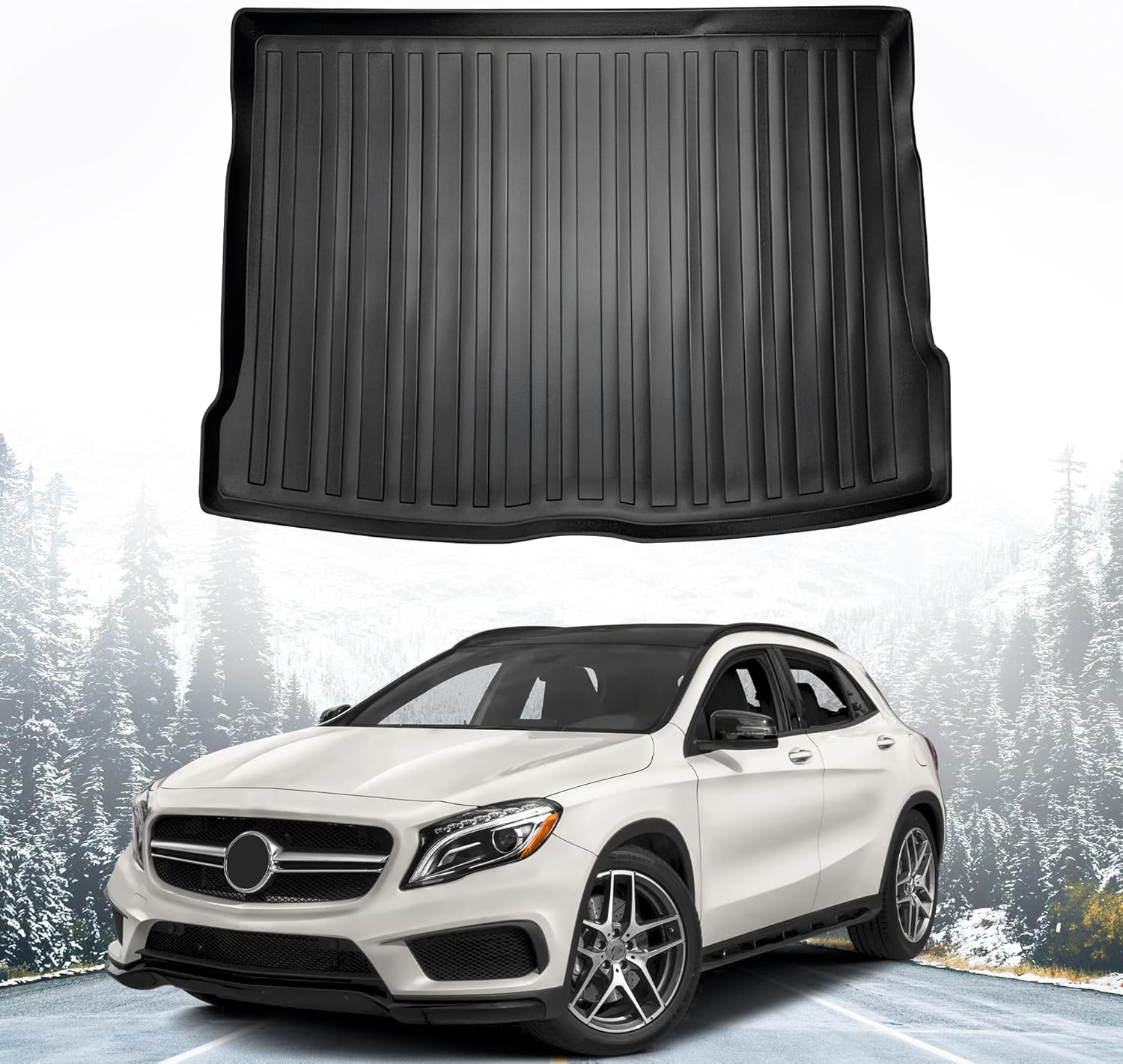 Premium Cargo Liner for Mercedes GLA SUV, AMG GLA 45, AMG GLA 35 2021-2026 - 100% Protection - Custom Fit Car Trunk Mat - Black Cargo Mat - 3D Shaped Laser Measured Trunk Liners