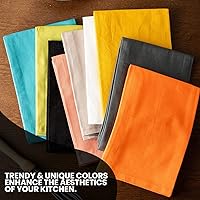 Vista 9 de Toallas de cocina de algodón clásico amarillo mostaza, para secar pintura en aerosol, sublimación, bordado, costura de 18 x 28 pulgadas, sin