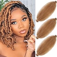 Vista 59 de Cabello Afro Twist de 30 Pulgadas 2 Paquetes, Cabello Afro Twist Elástico Pre Esponjado Cabello Spring Twist Pre Estirado Cabello para Envolver