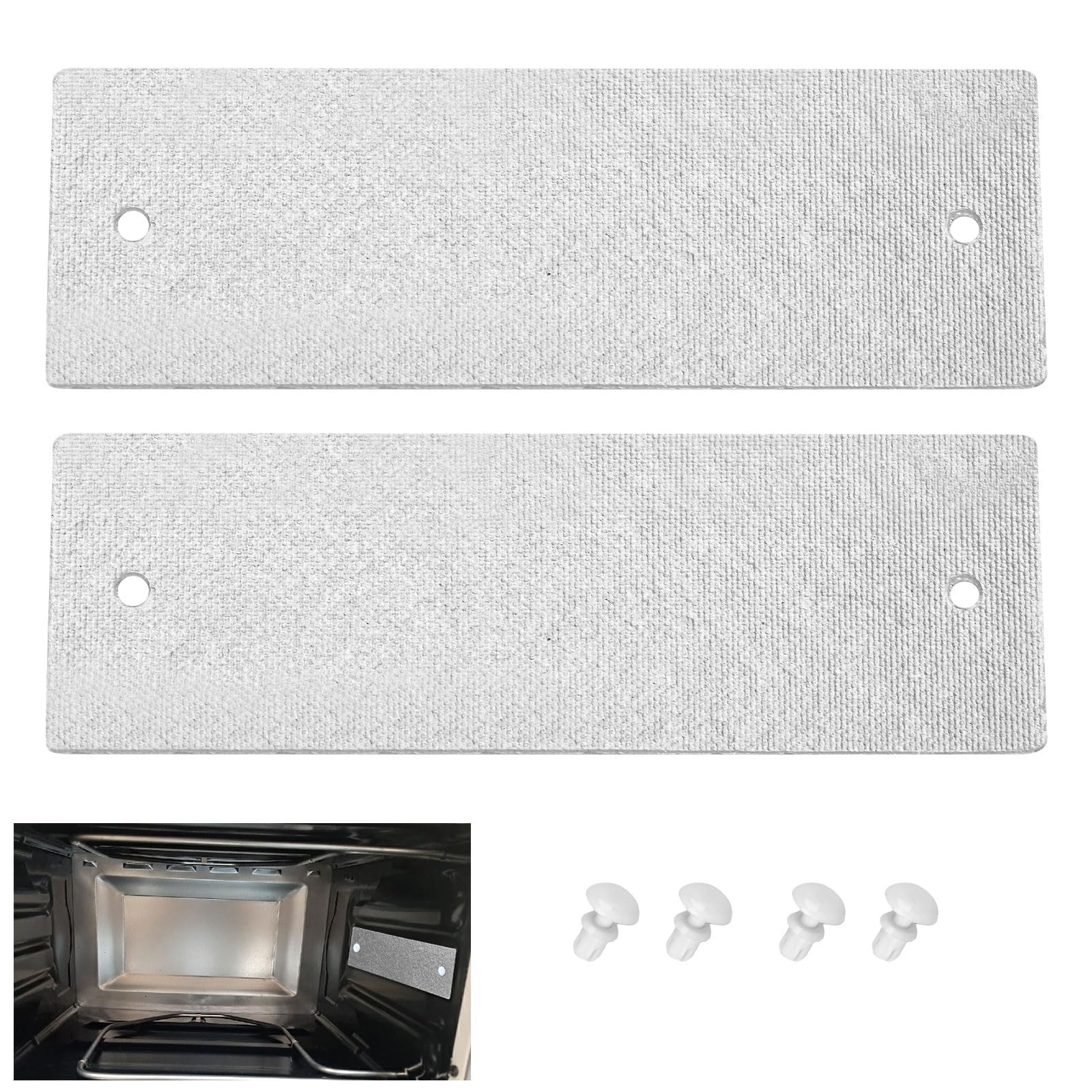 Photo 1 of 2 Pack W10915651 W10120230 Microwave Waveguide Cover Compatible with Whirl-Pool Microwave 5-3/8 x 1-3/4 Inches Also for J-ennAir, Kit-chenAid Built-in Microwaves