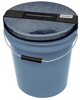 GALVANOX Mesh Lid for 5 Gallon Bucket, Compatible with Loadout Buckets - Boat Trash Can Cover for Fishing and Boating - Amazon product rated Grade A