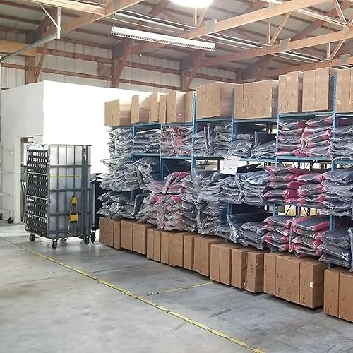 Vista 123 de Huskey - 2 fundas de asiento delantero para carrito de golf EZGO Medalist/TXT 94-13, costuras de diamante negro y azul de dos tonos con ribete azul